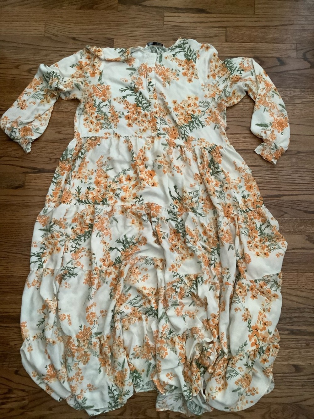 Zara Boho Cottagecore Floral Maxi Dress